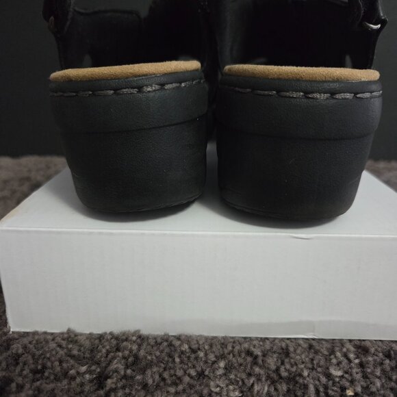Clarks Merliah Style Black Leather Sandals Women's Size 8 Medium - Picture 6 of 12
